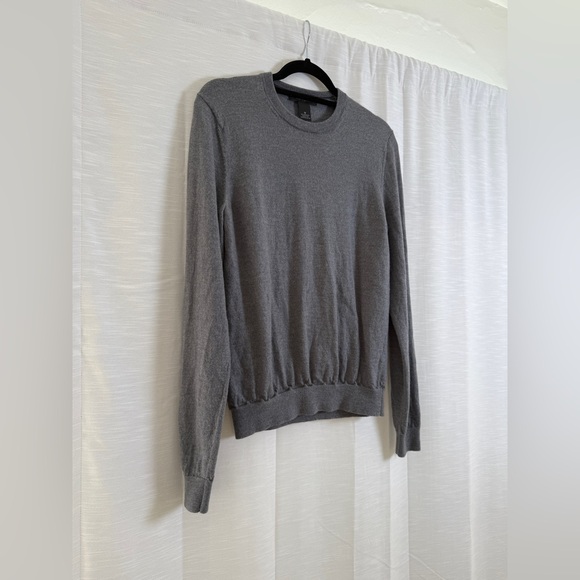 Bloomingdale’s Men’s Crewneck Sweater Charcoal Classic Gray Luxury Knit | Size M - Picture 4 of 7